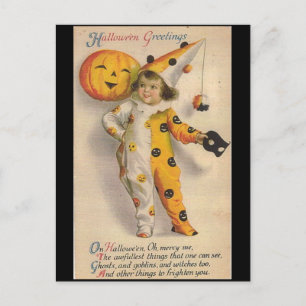 vintage Halloween-vykort Vykort