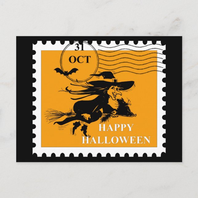 Vintage Halloween-vykort Vykort (Framsida)
