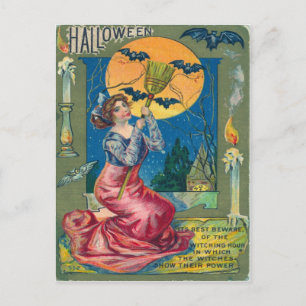 Vintage Halloween-vykort Vykort