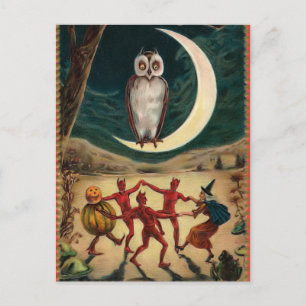 Vintage Halloween-vykort Vykort