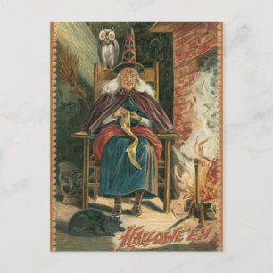 Vintage Halloween-vykort Vykort