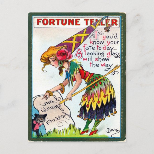 Vintage Halloween-vykort Vykort (Framsida)