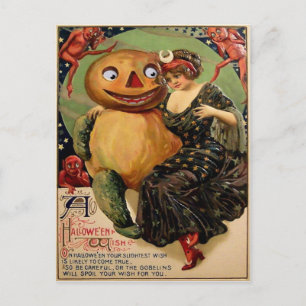 Vintage Halloween-vykort Vykort