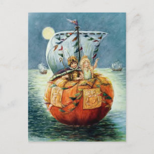 Vintage Halloween-vykort Vykort