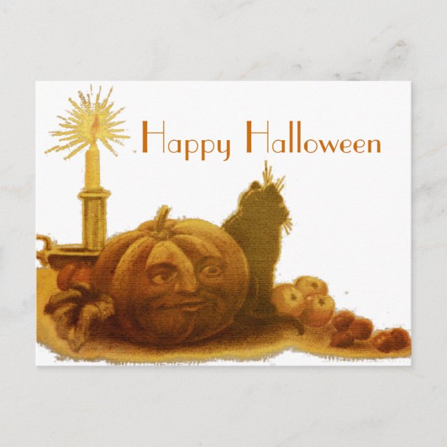 Vintage Halloween-vykort Vykort (Framsida)
