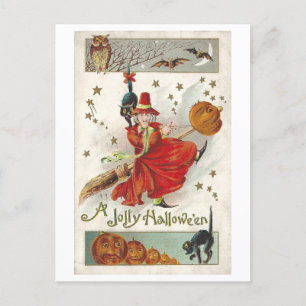 Vintage Halloween-vykort Vykort
