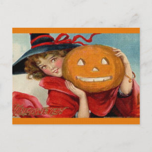 Vintage Halloween-vykort Vykort