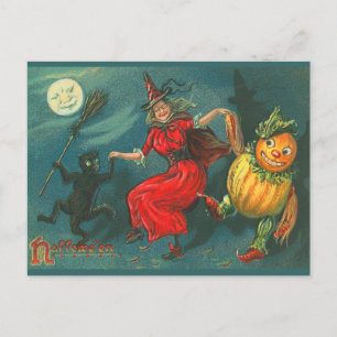 Vintage Halloween-vykort Vykort