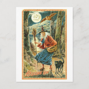 Vintage Halloween-vykort Vykort