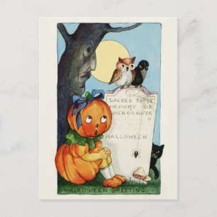 Vintage Halloween-vykort Vykort