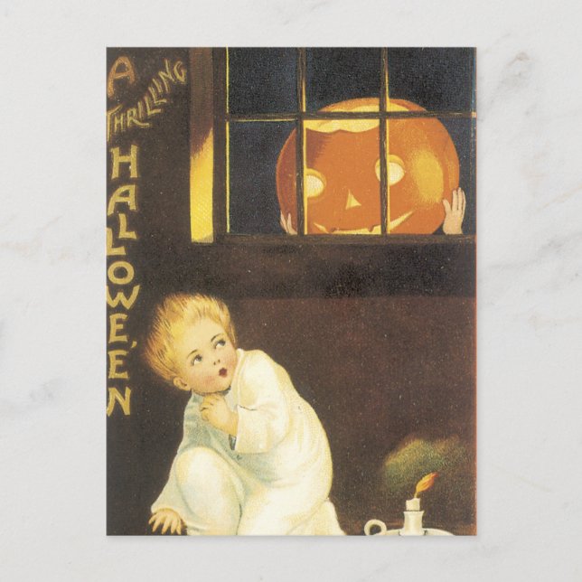 Vintage Halloween-vykort Vykort (Framsida)
