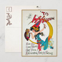 Vintage Halloween-vykort Vykort
