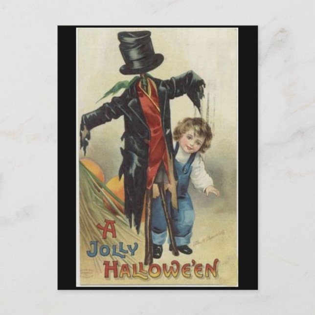 vintage Halloween-vykort Vykort (Framsida)