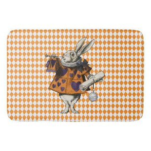 Vintage Halloween White Rabbit Alice i Wonderland Badrumsmatta