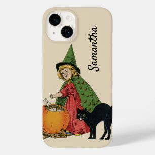 Vintage Halloween Witch and Cat, Ellen Clapsaddle