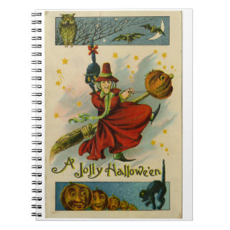 Vintage Halloween Witch Anteckningsbok