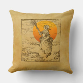 Vintage Halloween Witch Dekorativ kudde