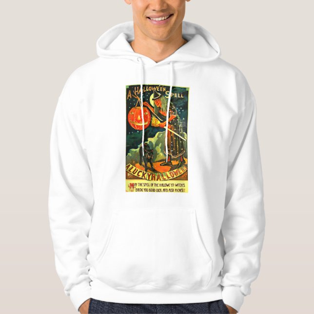 Vintage Halloween Witch Hoodie (Framsida)