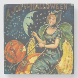 Vintage Halloween Witch Poster Stenunderlägg