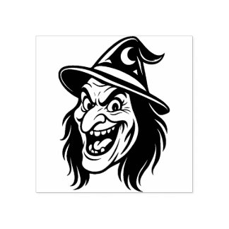 Vintage Halloween Witch Rubber Stamp Stämpel