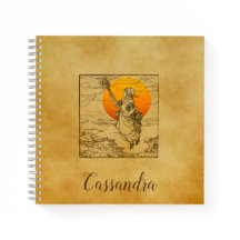 Vintage Halloween Witch Spiral bärbar dator