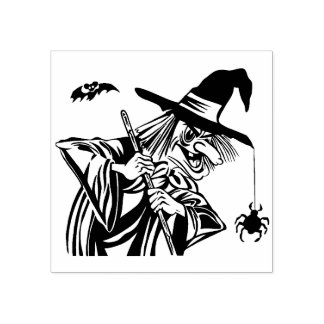 Vintage Halloween Witch Stämpel