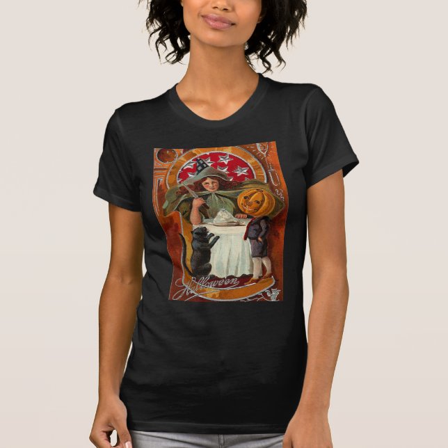 Vintage Halloween Witch Tee (Framsida)