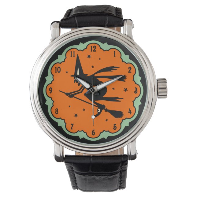 Vintage Halloween Witch Watch Armbandsur (Framsida)