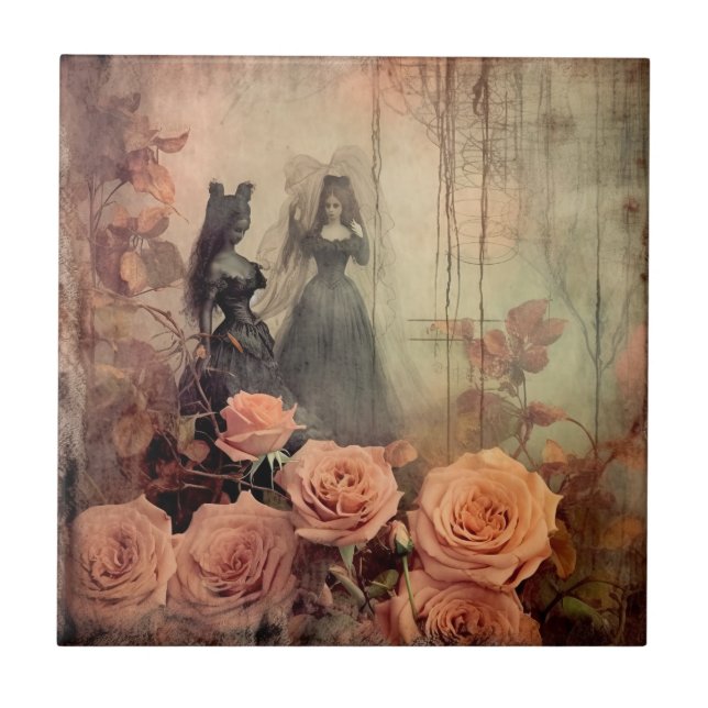 Vintage Halloween Witchcraft (10) Kakelplatta (Framsidan)