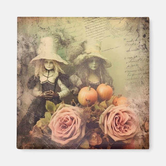 Vintage Halloween Witchcraft (1) Magnet (Framsidan)