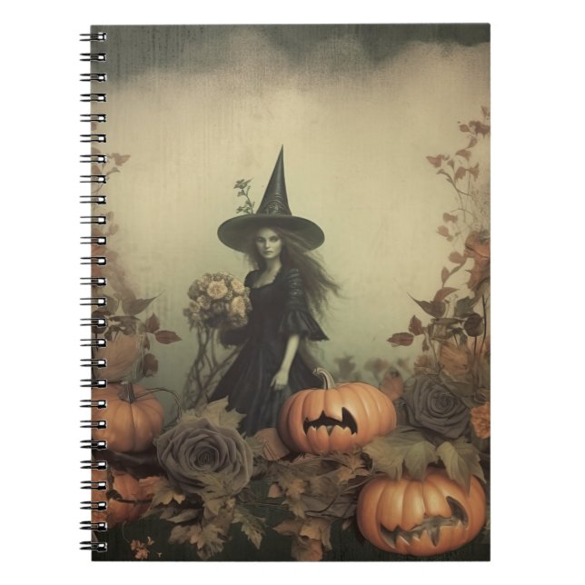 Vintage Halloween Witchcraft (3) Anteckningsbok (Framsidan)