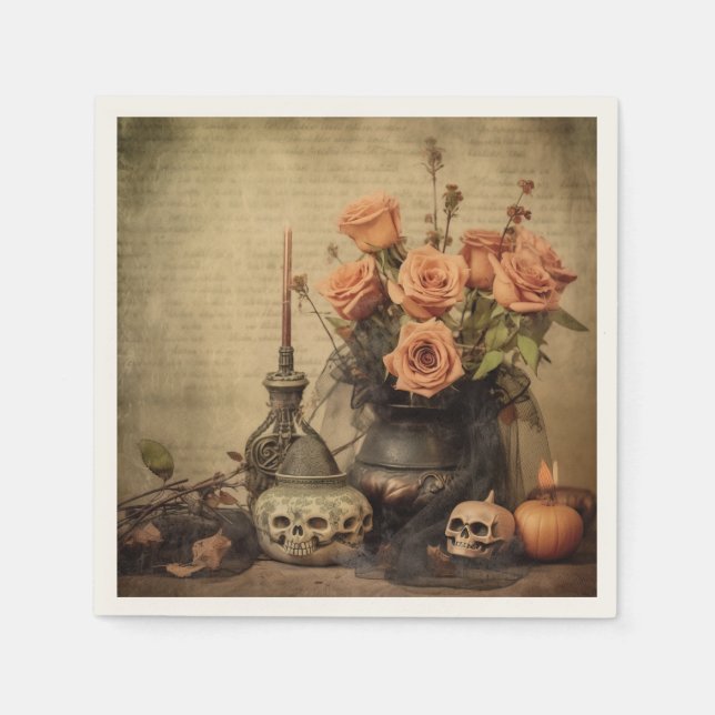 Vintage Halloween Witchcraft (4) Pappersservett (Framsidan)