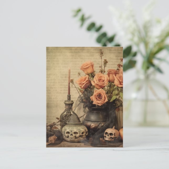 Vintage Halloween Witchcraft (4) Vykort (Stående Fram)