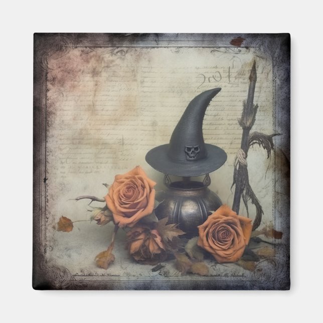 Vintage Halloween Witchcraft (8) Magnet (Framsidan)
