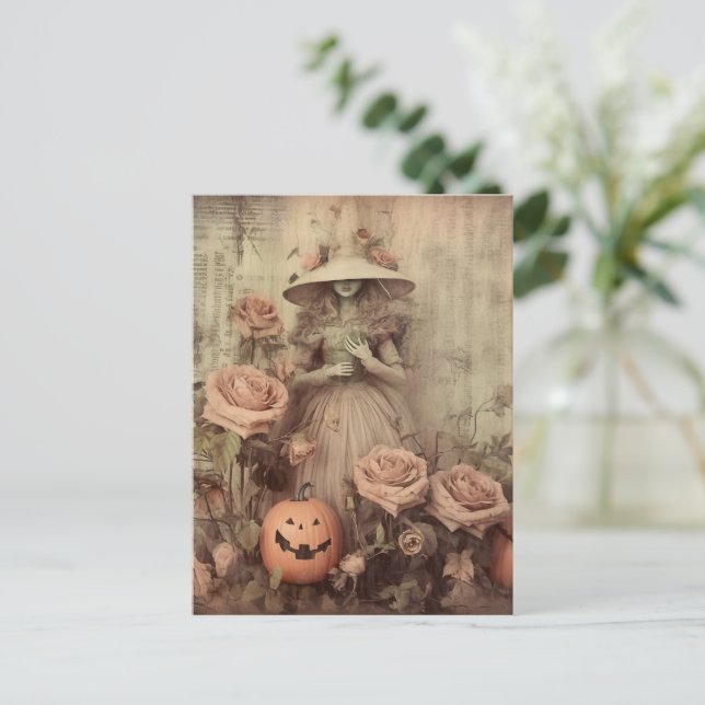 Vintage Halloween Witchcraft (9) Vykort (Stående Fram)