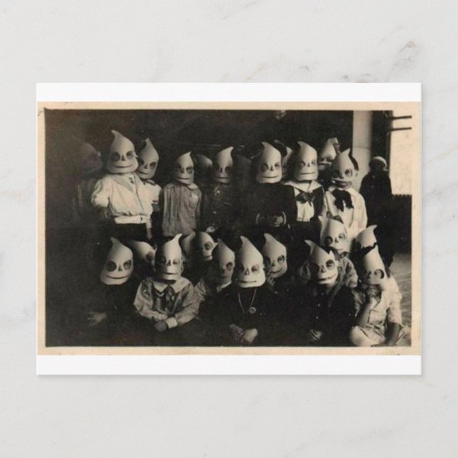 Vintage halloween's costumes-foto i Irland Vykort (Framsida)