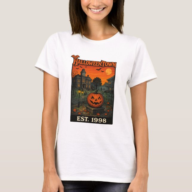 Vintage Halloweentown Retro Pumpkin T-Shirt | Spoo (Framsida)