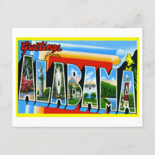 Vintage Hälsning från Alabama Vykort