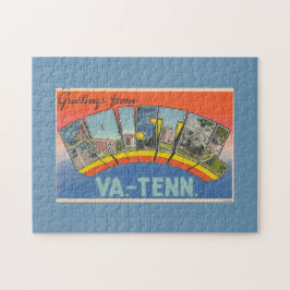 Vintage Hälsning från Bristol Postcard Pussel