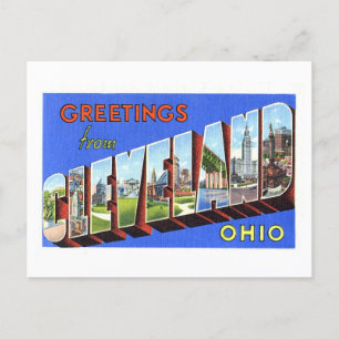 Vintage Hälsning från Cleveland, Ohio Vykort