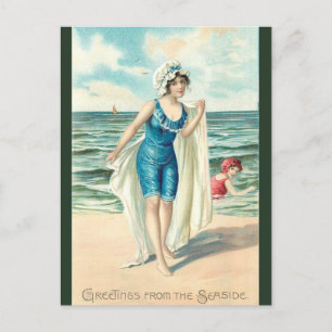 Vintage Hälsning från havet Vykort