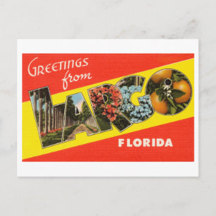 Vintage Hälsning från Largo, Florida Vykort