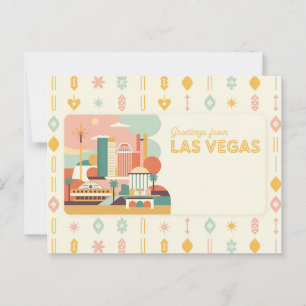 Vintage Hälsning från Las Vegas Classic Retro Vykort