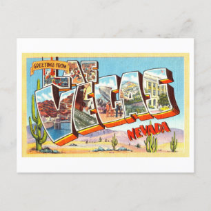 Vintage Hälsning från Las Vegas, Nevada Vykort