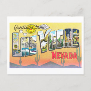 Vintage Hälsning från Las Vegas, Nevada. Vykort