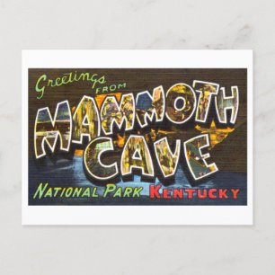 Vintage Hälsning från Mammoth Cave i Kentucky Vykort