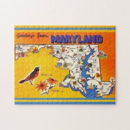 Vintage hälsning från Maryland Pussel