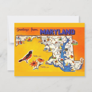 Vintage hälsning från Maryland Vykort