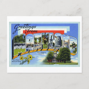 Vintage Hälsning från Maryland Vykort