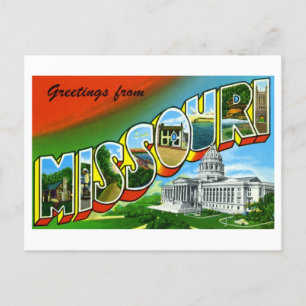 Vintage Hälsning från Missouri Vykort
